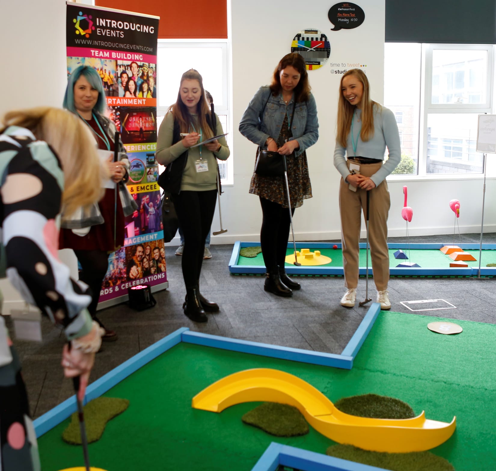 Delegates playing VETworking mini golf at the VETstagram Summit